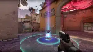 Valorant Killjoy ajanı Tecrit (Lockdown) ultimate yeteneği alanı.