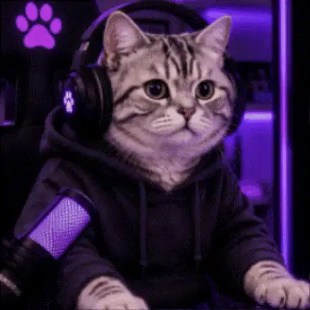 Oyuncu mouse seçim rehberinde kulaklık takmış oyuncu kedi görseli.